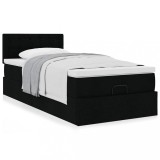 Gossi cadru de pat otoman cu saltea tesatura neagra 100x200cm