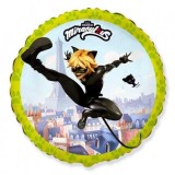 Balon folie rotund Miraculous/Cat Noir 45cm