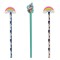Set Creioane cu Radieră, Unicorn, Model Curcubeu, Multicolor, 3 Bucăți