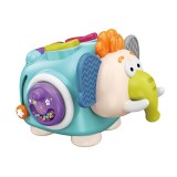 Jucarie interactiva Montessori, Flippy, Jucarie pentru Bebelusi, Model Elefant Dragut, din Plastic rezistent, Varsta 18+ luni, 21 x 16 x 14 cm, Verde