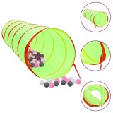 Cumpara ieftin Tunel de joaca pt copii, 250 bile, verde, 175 cm, poliester