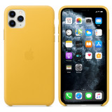Husa Piele Apple iPhone 11 Pro Max, Galbena MX0A2ZM/A