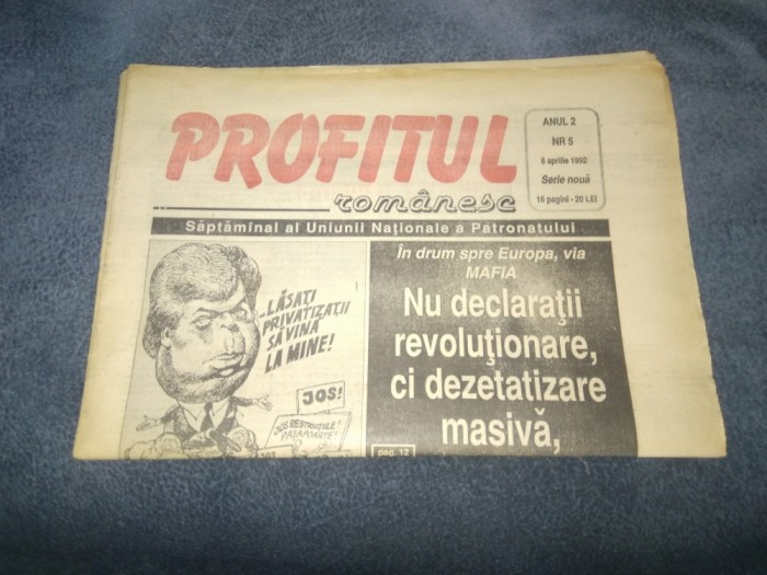 ZIARUL PROFITUL ROMANESC 6 APRILIE 1992
