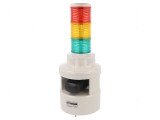 Coloană de semnalizare LED roşu/ambră/verde