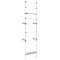 Sistem sifonier telescopic, cu bare si raft, aluminiu