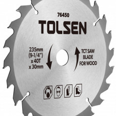 Disc circular cu vidia pentru lemn 115x22,2x40T, Tolsen