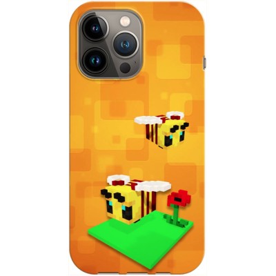 Husa compatibila cu Apple iPhone 14 Plus model Minecraft Bees, Silicon, TPU, Viceversa foto
