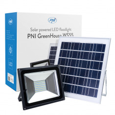 Resigilat : Reflector LED 50W PNI GreenHouse WS55 cu panou solar si acumulator