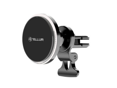 Incarcator auto wireless Tellur, compatibil MagSafe, 15W, negru foto