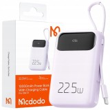 Mcdodo Powerbank 10000Mah Cu Afișaj 3X Usb Usb-C 22.5W + Cablu Usb-C