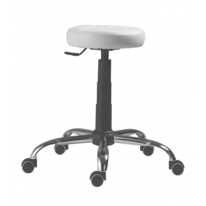 SCAUN PROFESIONAL 1290 PU TABURET CR - Plastic cu rotile - Cu inaltator