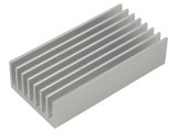 Radiator extrudat cu aripioare, 100mm, aluminiu, natural FISCHER ELEKTRONIK