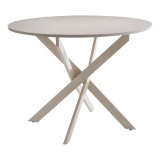 Cumpara ieftin Masa Dammero crem metal 100x100x75 cm