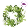 Ghirlande Craciun Flori Artificiale Albe 200cm 6 Bucati Decor Nunta Botez Gradina