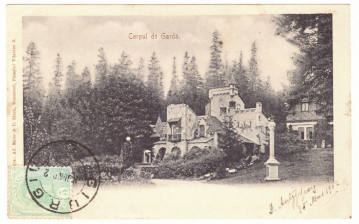 5031 - SINAIA Corpul de Garda, Romania, Litho - old postcard - used - 1902 - TCV