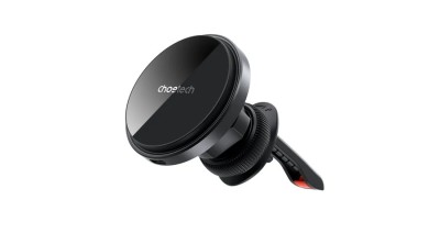 Suport auto magnetic Choetech T204-F cu &amp;icirc;ncărcare wireless de 15W - negru foto