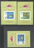 Ajman 1968 Sport Olympic Games sheets Mi.B33A+B, B34B MNH DA.026, Nestampilat