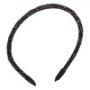 Coroniță Păr Cylindrică, Negru, Pietre, Lățime 0.8 cm, Plastic