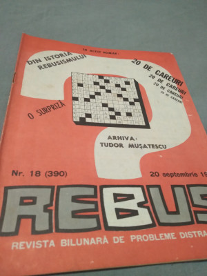 REVISTA REBUS NR.18/20 SEPTEMBRIE 1973 foto