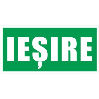 Indicator iesire Sun Prints, RO / EN, PVC, dreptunghiular, 20 x 10 cm foto