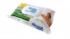 Servetele Umede Baby Wipes Universale 72 buc Spring Line cu Capac Extract de Aloe Vera Relax KipRoom foto