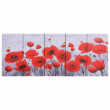 Set Tablouri Din P&acirc;nză Imprimeu Floral Multicolor 200 x 80 cm 289283, General
