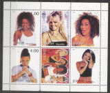 Jewish, local Russia 1999 Spice Girls, music stars, perf. sheetlet, MNH S.211, Nestampilat
