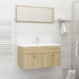 Set mobilier baie, 2 piese, stejar Sonoma, PAL