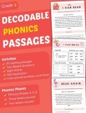 Decodable Phonics Passages Grade 2: Strengthen Reading and Comprehension Skills for Kids, Fun and Engaging Decodable Texts and More with Phonics and S