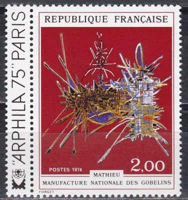 Franta 1974 - Arta franceza(Mathieu), cu Tabs, MNH foto
