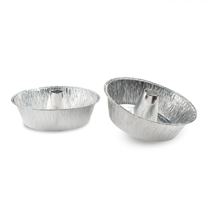 Formă Chec, Aluminiu, 25x8cm, Set 2 Bucăți, Argintiu