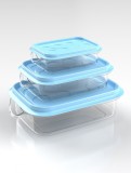 Set Cutii Alimente Sterk Dreptunghiulare Luna 3 Piese