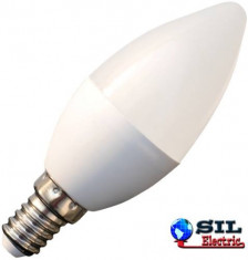 Bec cu led lumanare E14 5W 230V lumina calda Well foto