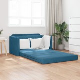 vidaXL Canapea de podea extensibilă 2 &icirc;n 1 Albastră 124x204x61 cm Catifea
