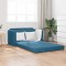 vidaXL Canapea de podea extensibilă 2 &icirc;n 1 Albastră 124x204x61 cm Catifea