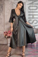 M804-1 Set 2 piese lenjerie eleganta de seara din desu si halat lung