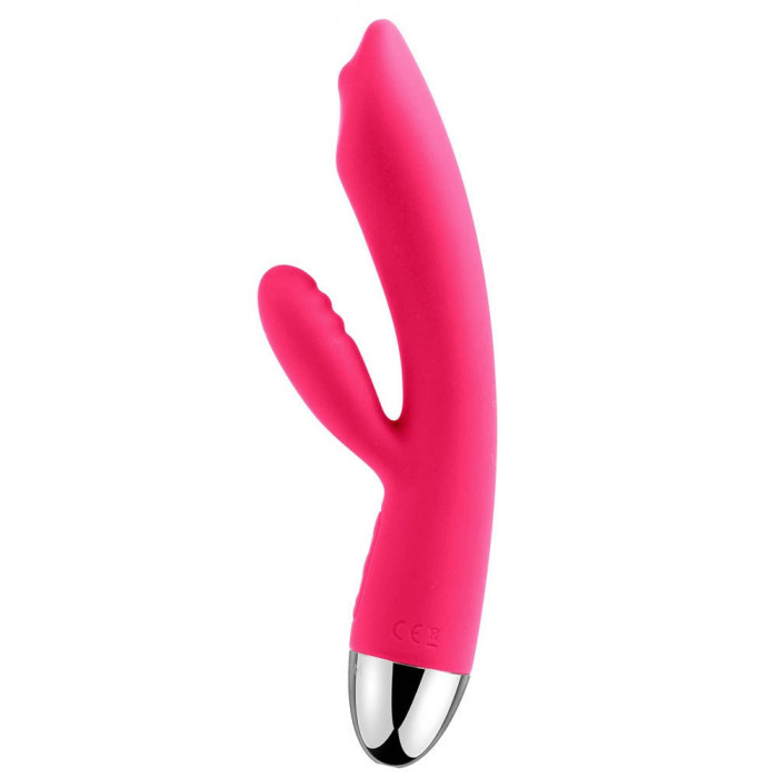 Trysta - Vibrator iepuraș, roșu, 19 cm