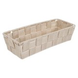 Cos de depozitare impletit din ratan, bej, 26x10x6cm, CMCLASS
