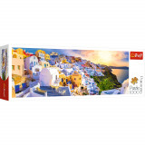 Cumpara ieftin Puzzle Trefl 1000 Panorama Apus In Santorini