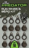 Fox Rage Predator Camo Run Rings &amp; Bead Kit, 10buc/pac