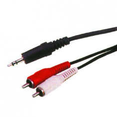 Cablu Jack 3.5 mm la 2x RCA 7.5m stereo Cabletech