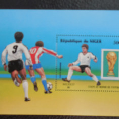 Niger -Camp mond de fotbal Mexico 1986-bloc nestampilat MNH