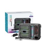 Aparat de radio, cu bluetooth, microfon, fara fir, curea de transport, intrare USB si card, negru