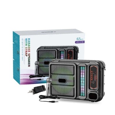 Aparat de radio, cu bluetooth, microfon, fara fir, curea de transport, intrare USB si card, negru foto