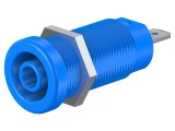 Conector banană 4mm soclu 24A 1kV albastru nichelat ST&Auml;UBLI