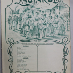 LAUTARUL , COLECTIUNE DE ARII SI DANSURI NATIONALE , CAIETUL I , CCA. 1900, PARTITURA