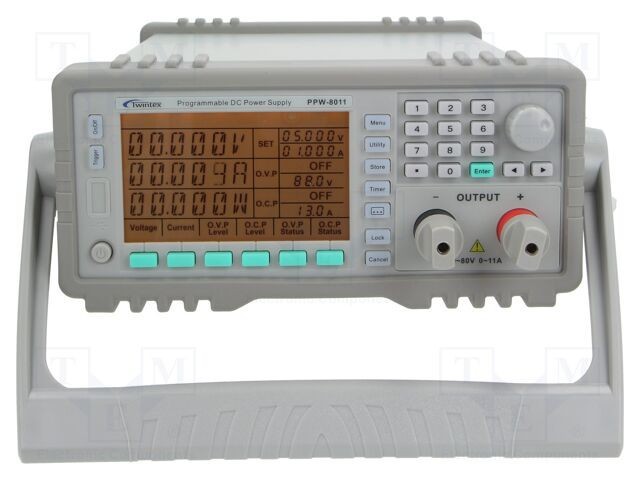 Alimentator de laborator programabil TWINTEX 0-80VDC 0-11A 880W