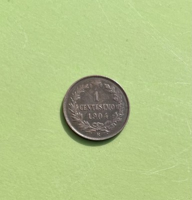 Moneda Italia 1 Centesimo din anul 1904 foto