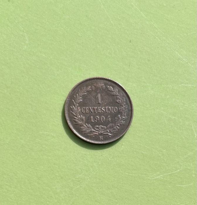 Moneda Italia 1 Centesimo din anul 1904