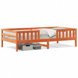 VidaXL Cadru de pat, maro ceruit, 80x200 cm, lemn masiv de pin